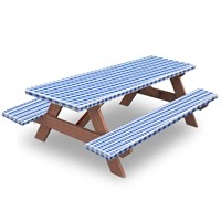 KENOBEE Picnic Table and Bench Fitted Tablecloth