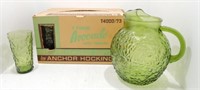 Anchor Hocking 'Avocado' pitcher and