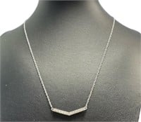Elegant Diamond Bar Necklace