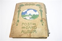 OLD POST CARD  ALBUM WITH CARDS - 9 X 11"