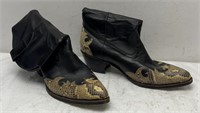 Crocodile leather cowboy boots size 10