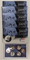 (5) 2009 U.S. Mint Proof Quarter Sets