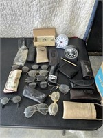 Eyeglasses, Cases, Clocks