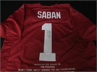 Nick Saban Signed Jersey JSA COA