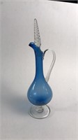Blue Glass Decanter w/ Stopper