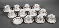 (11) CHINESE PORCELAIN TEACUPS & SAUCERS