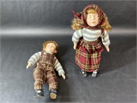 Two Handmade Porcelain Dolls