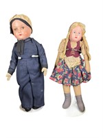 2-Antique Celluloid Dolls