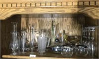 Lot of Glass Vases and Glasses
