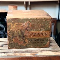 J M Anderson & Co Wooden Pepper Box