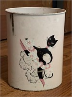 1950's Can Can Kitty Waste Basket