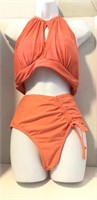 Sz L 2 pc woman bikini peach swimsuit