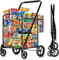 "As Is" Shopping Cart 330 lbs Black Super Capacity