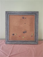 18.5x18.5 gray corkboard