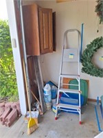 Ladder, Brooms, Garage Chemicals
