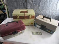(3) Fishing Poly Tackle Boxes
