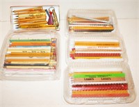 Lg Lot Advertising Pencils, Including Baseball