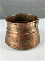Old copper pot primitive
