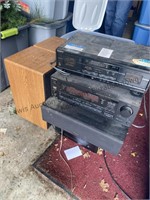 Sony stereo system, speakers tote full VHS and