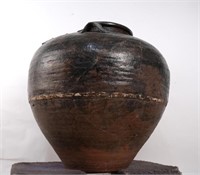 Monumental 18th - 19th c. Chinese Ceramic Oil Jar
