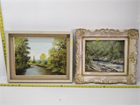 vintage paintings including Feick
