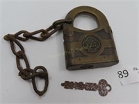 Large Yale Lock - 4" Tall