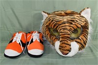 Cincinnati Bengals mascot head and shoes; as is