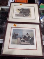 Two Framed Judicial Themed Hanging Pictures