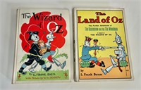 Wizard of OZ + Land of OZ lot of 2 books vintage.