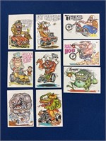 (9! Vintage Donruss Odd RodsTrading Sticker Cards