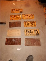 8 NY 1950-1959 License Plates