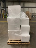 Pallet of 16 Styrofoam Coolers