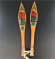 Pair of Casper Mathers small paddles, matched set,