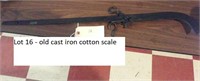 Primitive old cast iron cotton scale