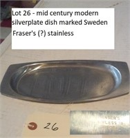 Mid century modern platter signed Fraser's Sweden