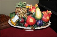 Ceramic Center Pc Bowl w/Fruit