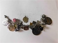 bracelet coins and sterling silver charms