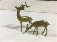 2 Brass deer