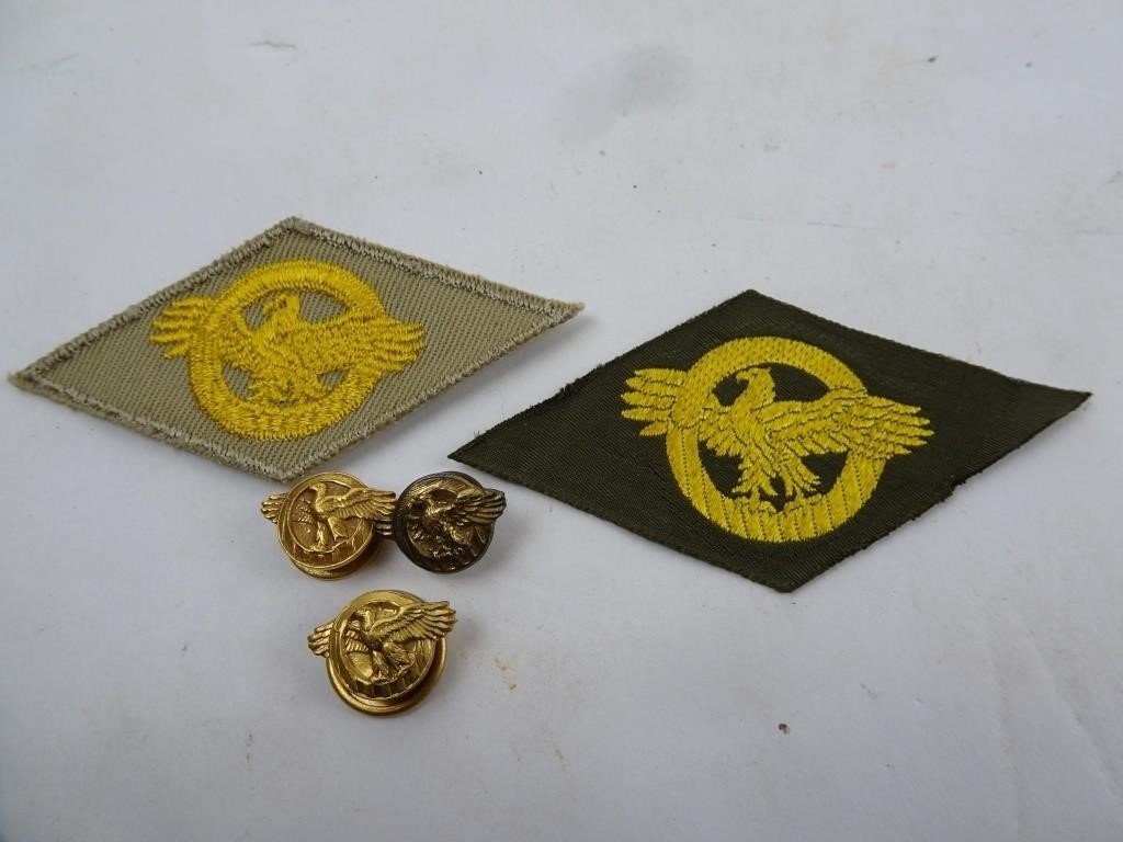 WW2 Ruptured Duck Victory Pins & Patches
