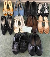 703 - 10 PAIR LADIES SHOES SIZE 7.5 (N9)