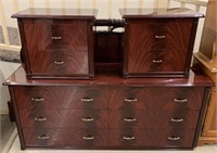 4 Pc. Modern Bedroom Set (Bed, Dresser & Pair Of