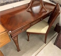 Modern Cherry Flat Top Desk (W/ Chair)