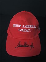 DONALD TRUMP SIGNED AUTOGRAPHED HAT WITH COA