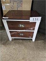 very small 2-drawer table