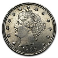 1906 GEM BU Liberty Head V Nickel