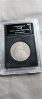 1874 Seated Liberty half dollar in case - slabbed