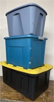3 Storage Totes with Lids