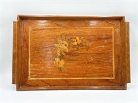 Beautiful Vintage Wood Inlay Tray