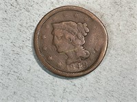 1848 braided hair large cent
