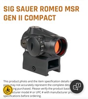 Sig Sauer Romeo MSR Gen 2 Compact MSRP $170.00